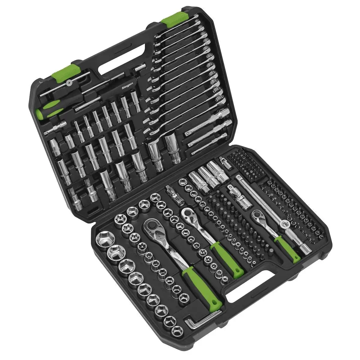 Siegen By Sealey Socket Set 219 Piece 1/4", 3/8" And 1/2" Drive Walldrive Metric 4-32Mm 1