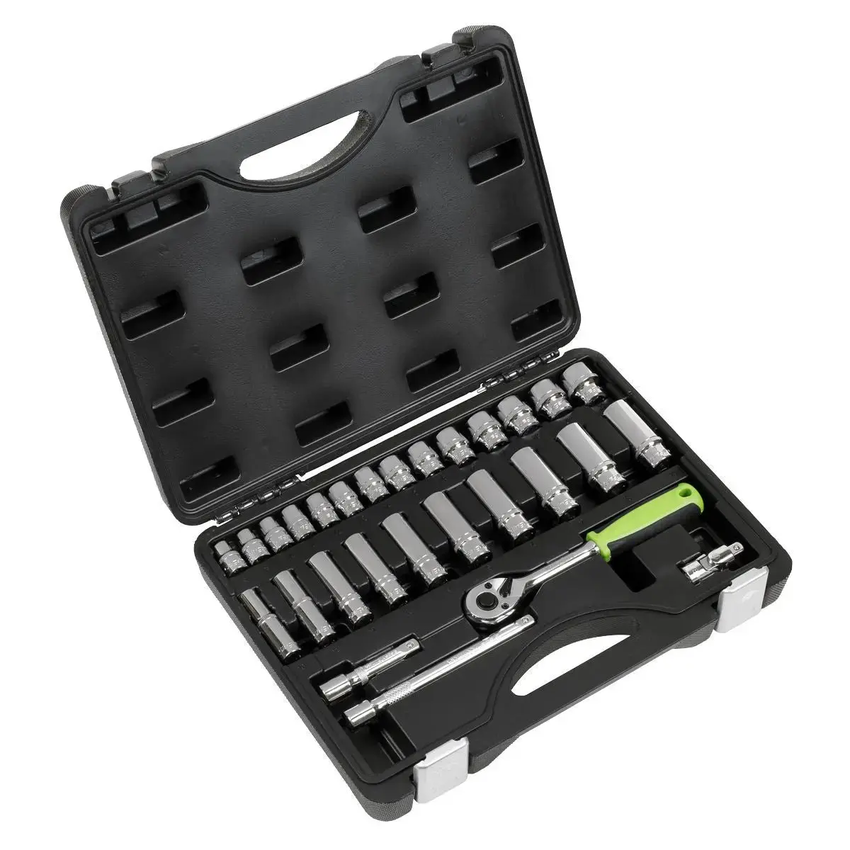 Siegen By Sealey Socket Set 28Pc 3/8"Sq Drive 6Pt Walldrive® Metric 1