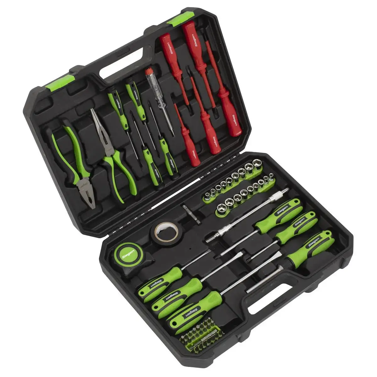 Siegen By Sealey Tool Kit 73 Piece Insulated Screwdrivers Sockets Tape Ratchet Driver 1