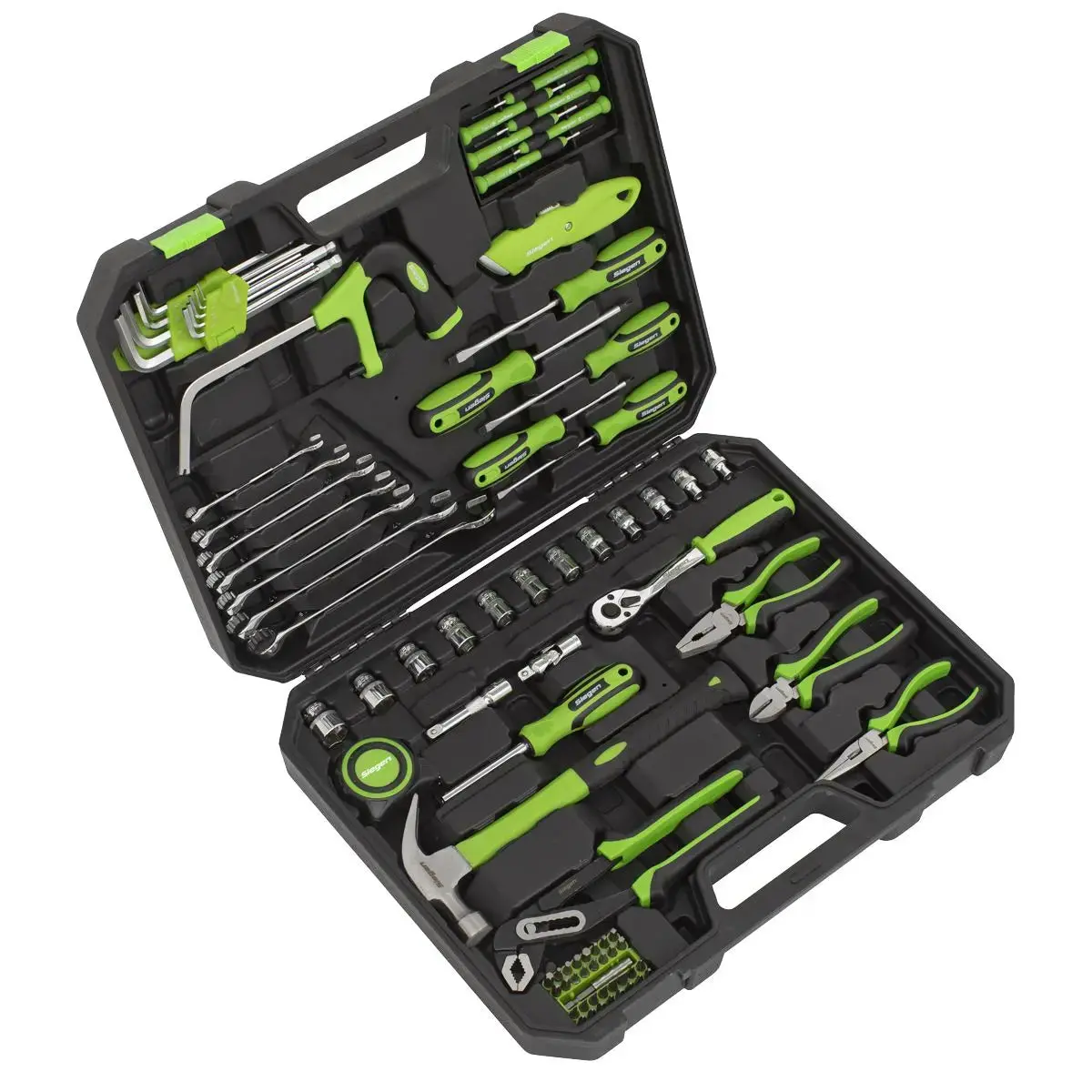Siegen By Sealey Tool Kit 84 Piece 3/8" Drive Sockets Spanners Screwdrivers Pliers Hacksaw 1