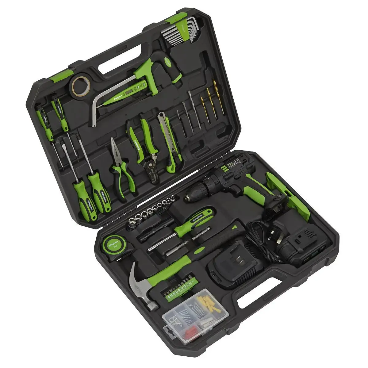 Siegen By Sealey Tool Kit With Cordless Drill 101Pc 1
