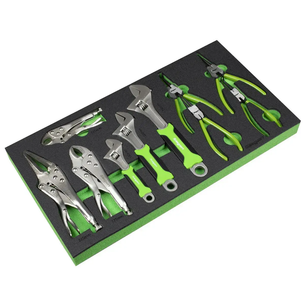 Siegen By Sealey Tool Tray With Adjustable Wrench & Pliers Set 10Pc 1