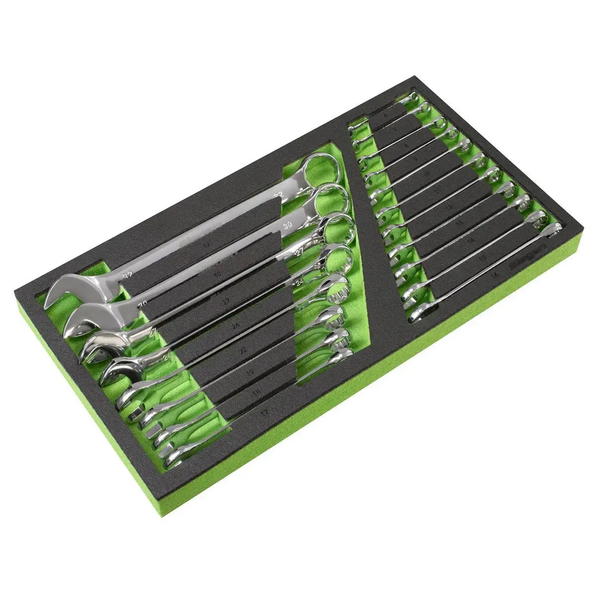 Siegen By Sealey Tool Tray With Combination Spanner Set 19Pc - Metric 1