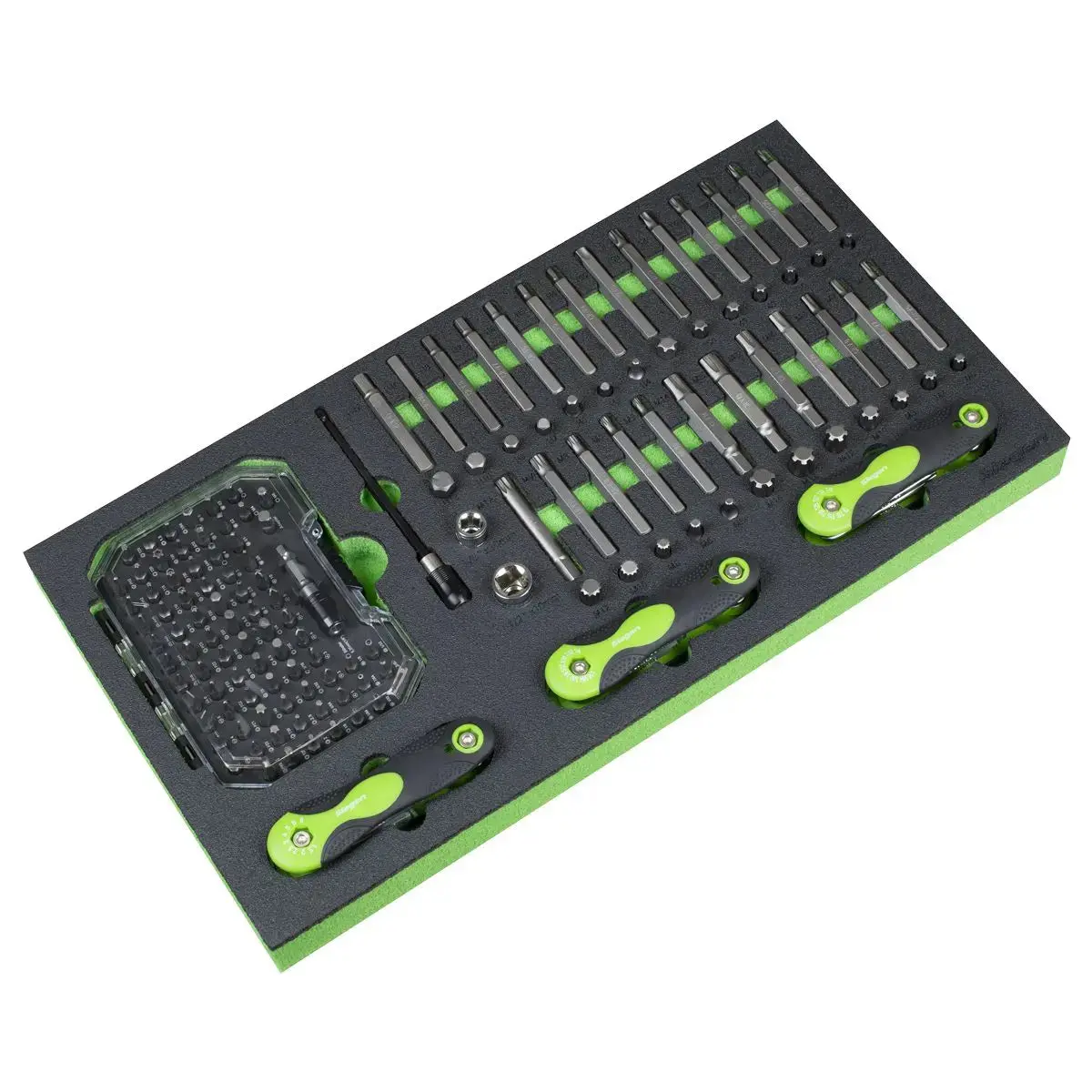 Siegen By Sealey Tool Tray With Specialised Bits & Folding Hex Keys 170Pc 1