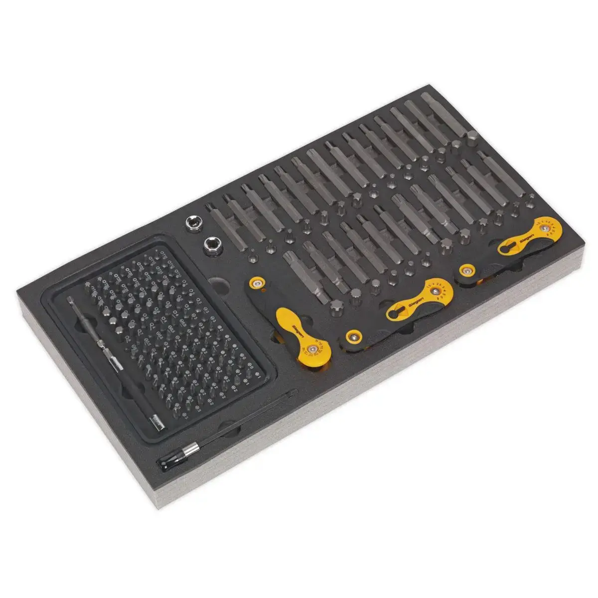 Siegen By Sealey Tool Tray With Specialised Bits & Folding Hex Keys 192Pc 1