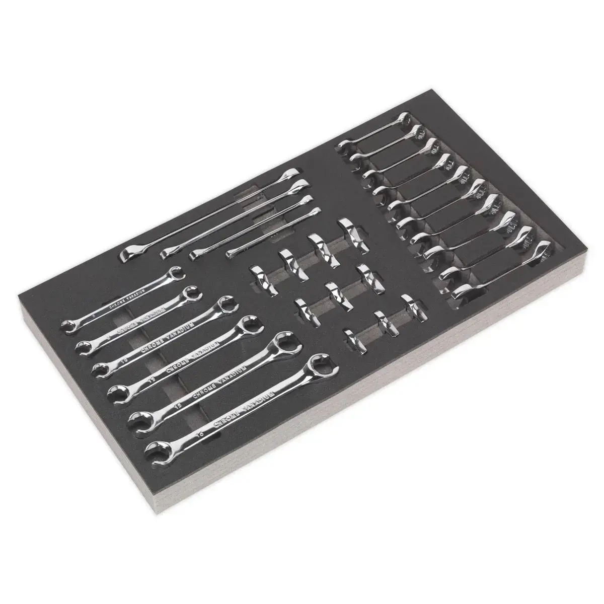 Siegen By Sealey Tool Tray With Specialised Spanner Set 30Pc - Metric 1