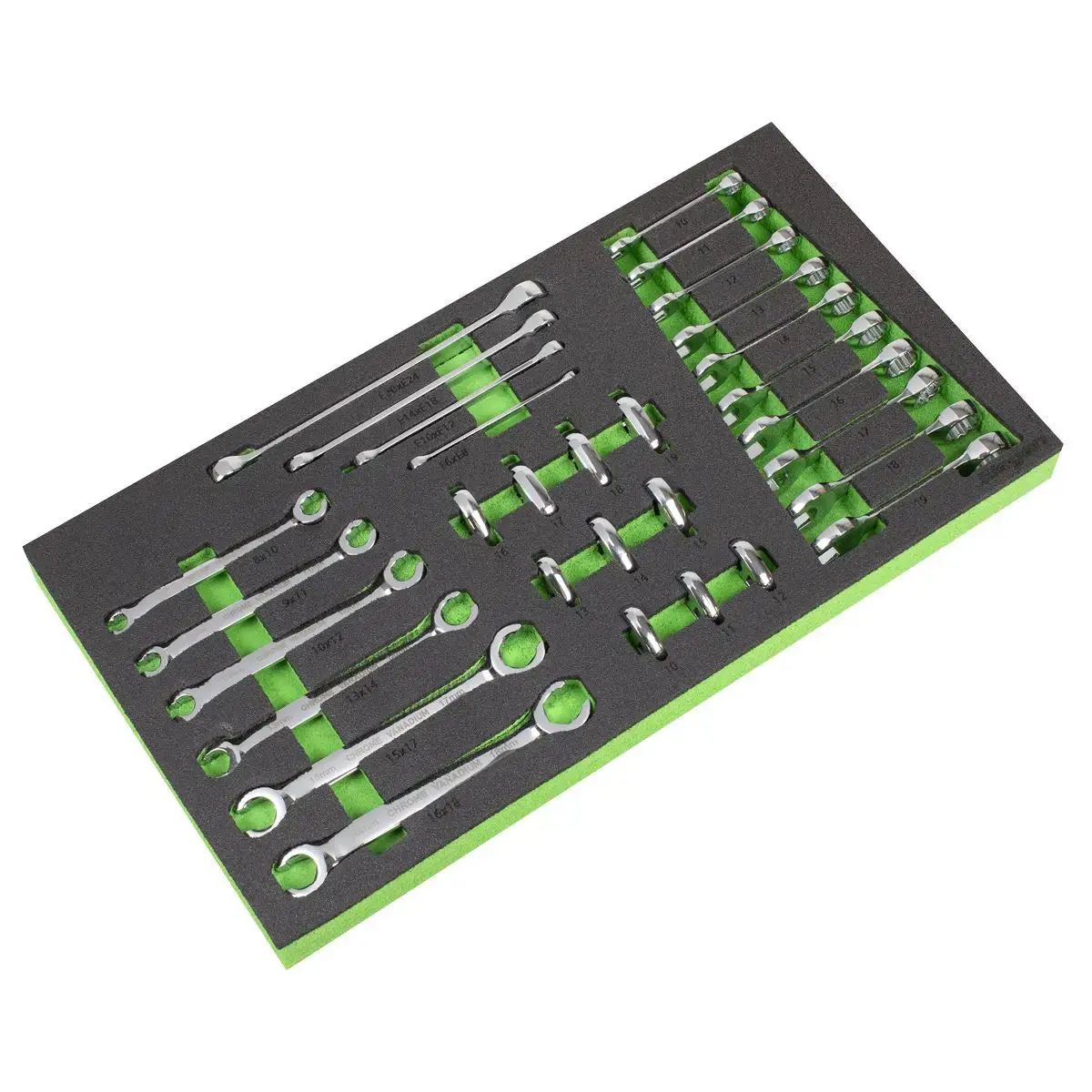 Siegen By Sealey Tool Tray With Specialised Spanner Set 30Pc - Metric 1