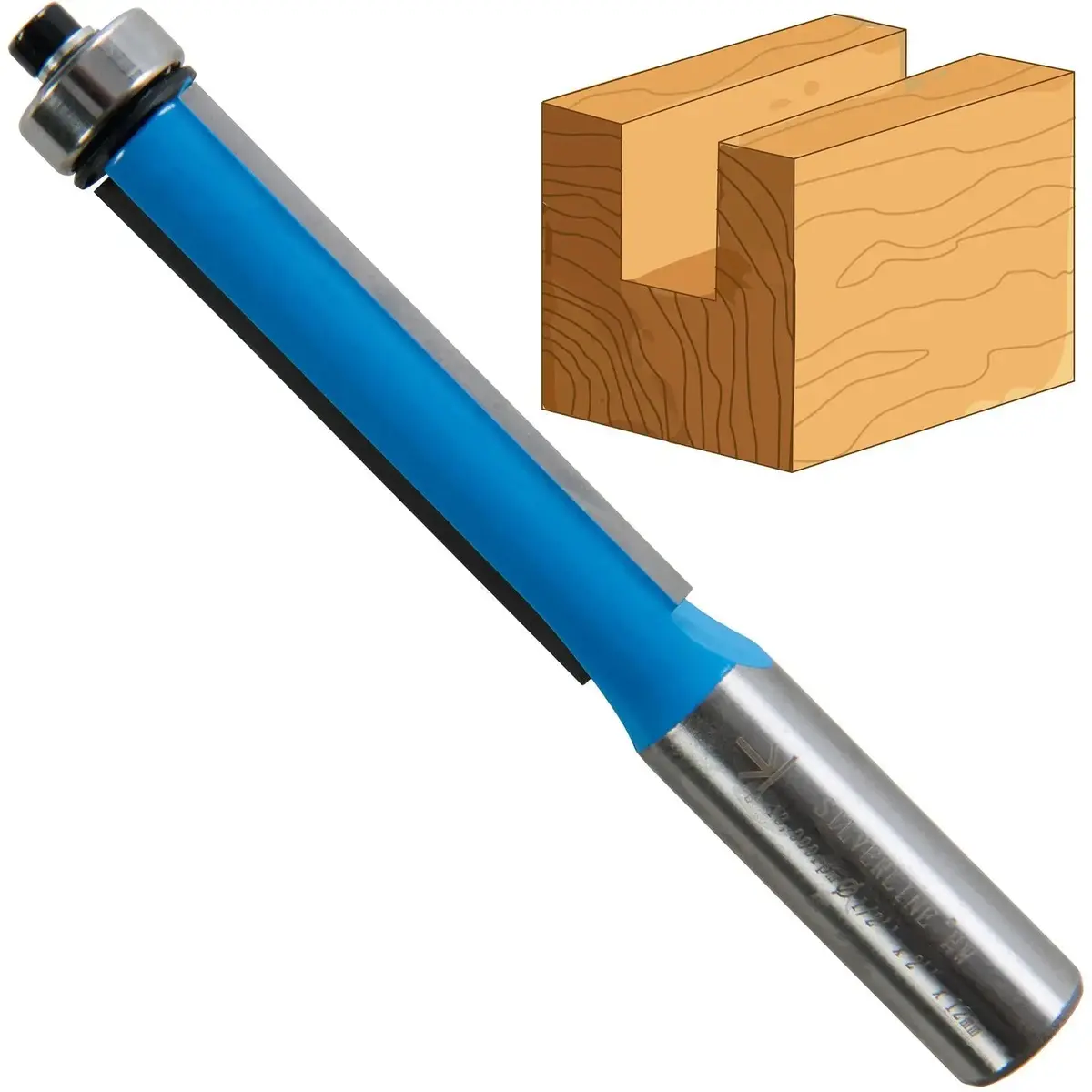 Silverline 1/2" Flush Trim Cutter Router Bit 1/2" X 2 1