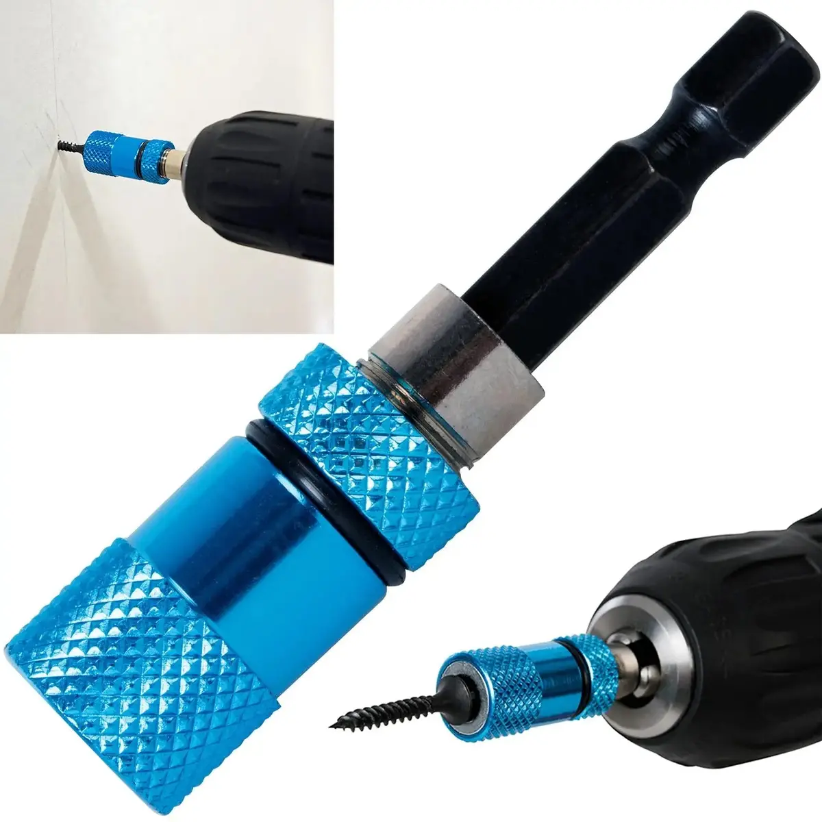 Silverline 1/4" Drywall Bit Holder Hex Shank Drive Drill Screw Driver 1