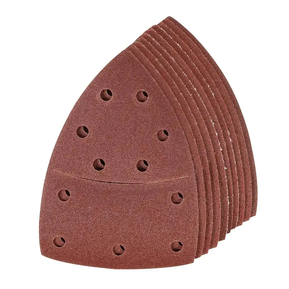 Silverline 10 Piece 120 Grit Hook And Loop Multi Sander Sheets 102 X 62Mm, 93Mm 1