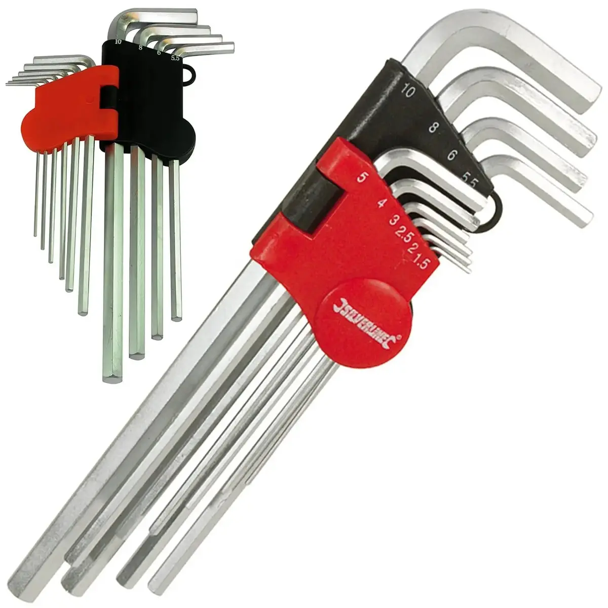 Silverline 10 Piece Hex Key Set Metric 1.5Mm - 10Mm Expert Steel Socket Wrench 1