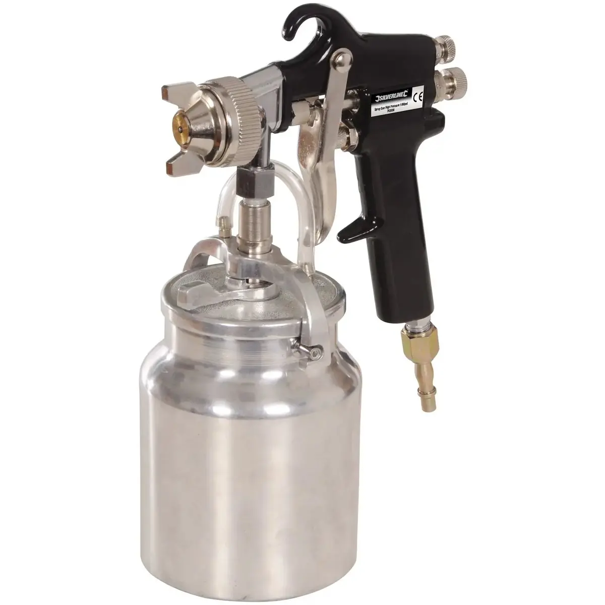 Silverline 1000Ml High Pressure Spray Gun Adustable Pattern 1/4" Air Tool 1