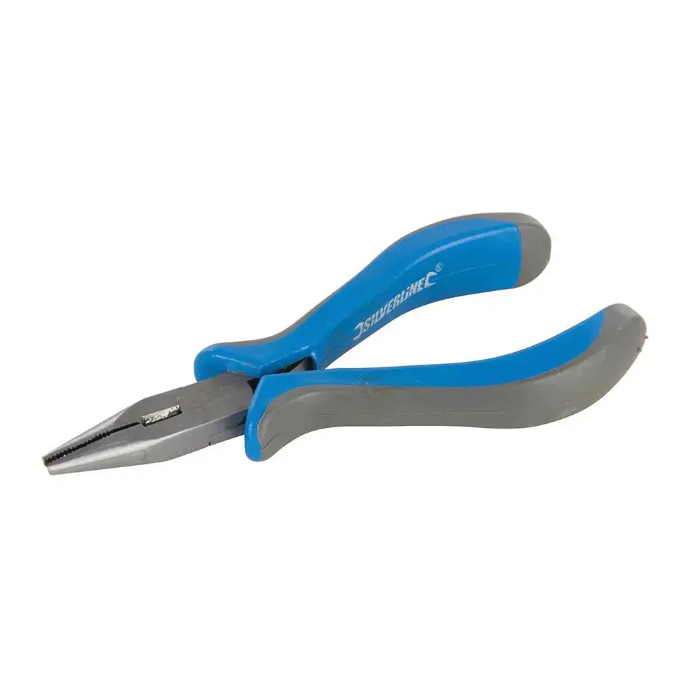 Silverline 130Mm Mini Long Nose Pliers Soft Grip Precision Craft Micro 1