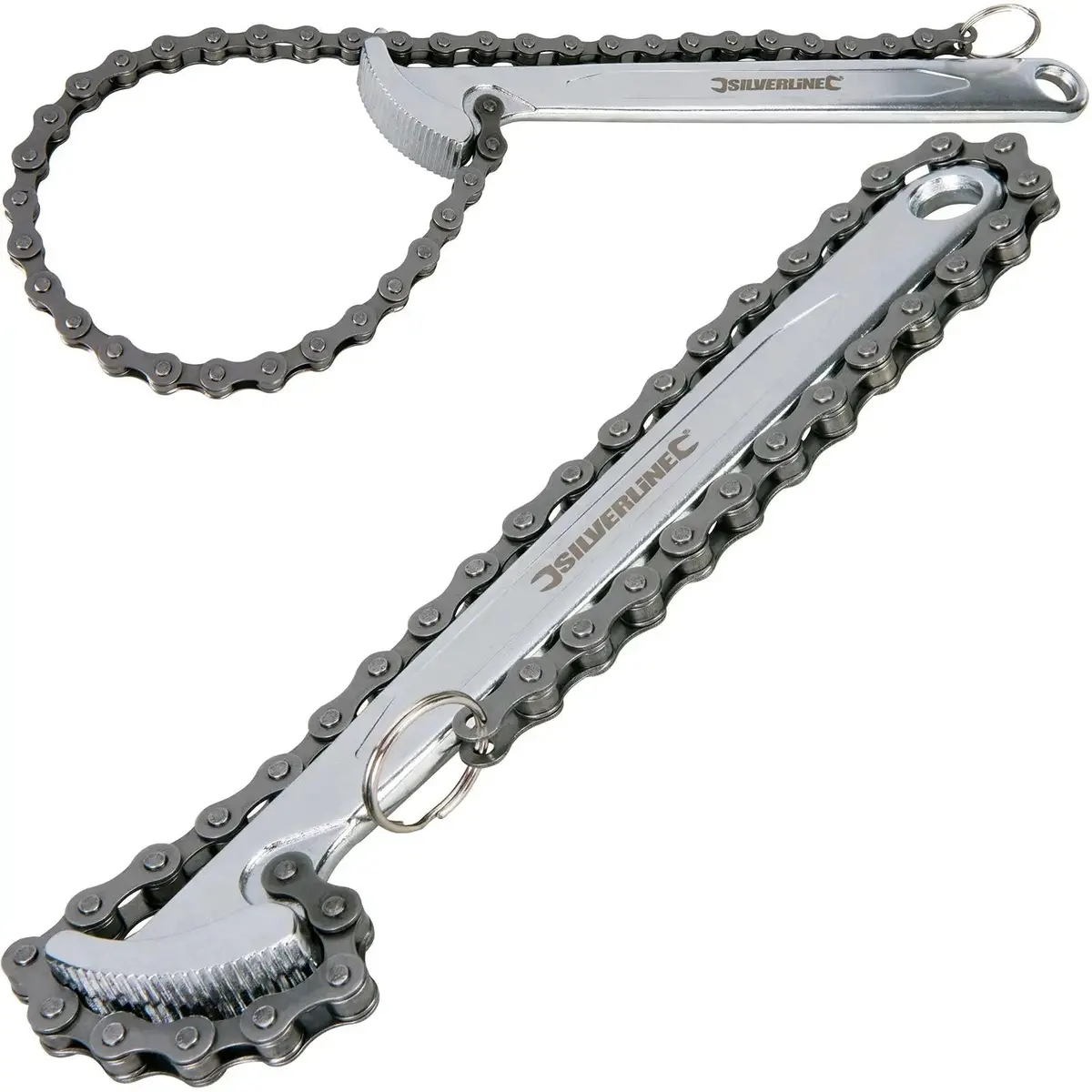 Silverline 150Mm Oil Filter Chain Wrench Strap Removal Tool 1