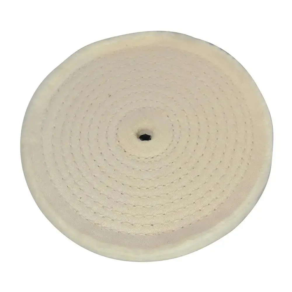 Silverline 150Mm Spiral Stitched Buffing Wheel Cotton Polisher Buffer Grinder 1