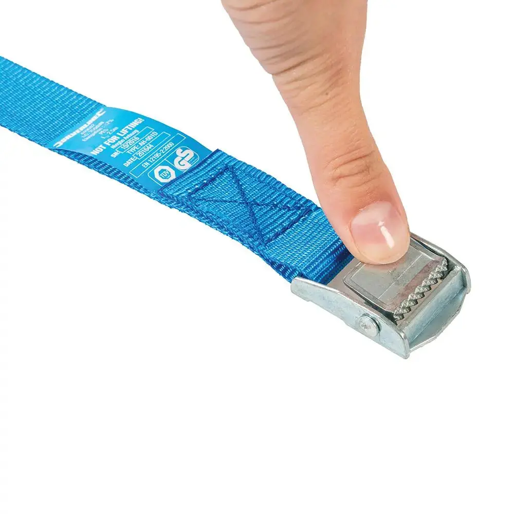 Silverline 2 Piece Buckled Straps Set 2.5M X 25Mm Securing Cargo Lash 1
