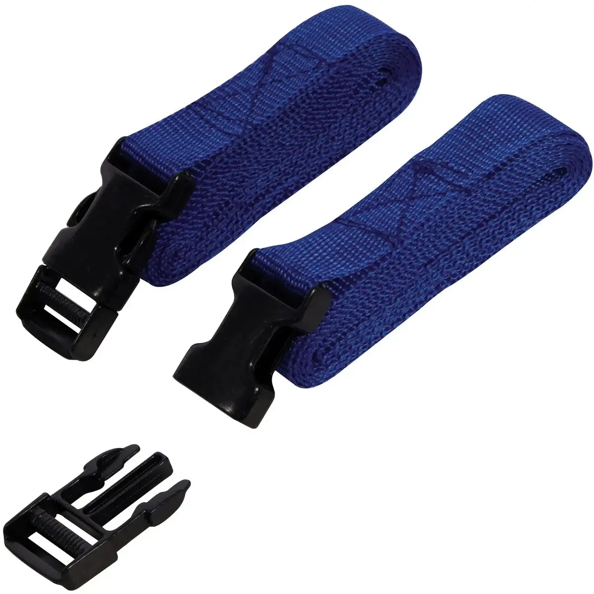 Silverline 2 Piece Clip Buckle Strap Set 2M X 25Mm Luggage Roof Rack Tie 1