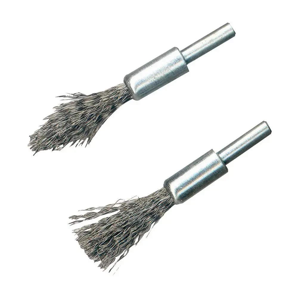 Silverline 2 Piece De-Carb Brush Set Rotary Carbon Engine Cleaner Garage 1