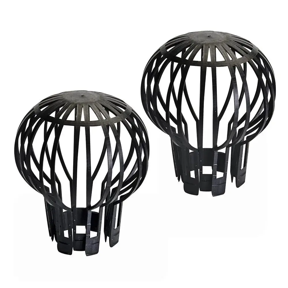 Silverline 2 Piece Downpipe Filter Guard Non-Corrosive Gutter Leaves Debris Drain 1