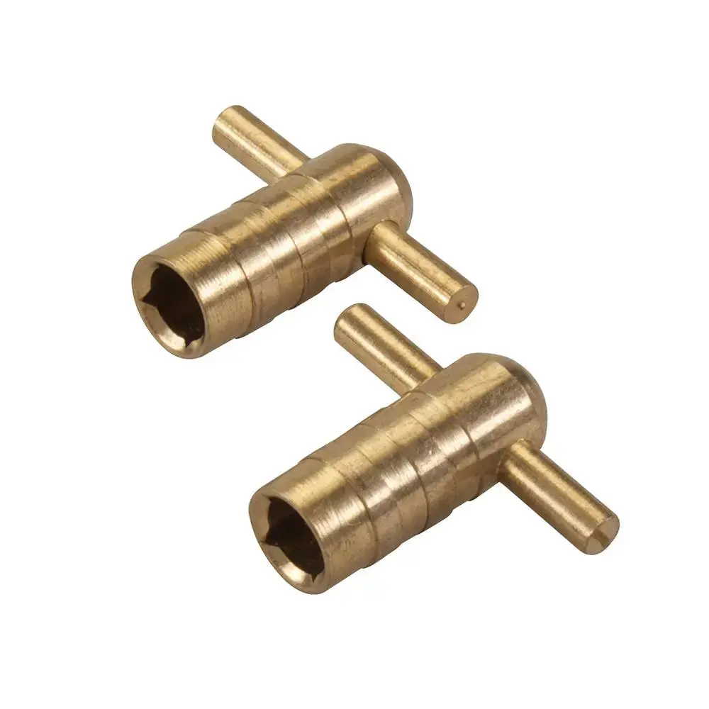 Silverline 2 Piece Radiator Bleed Key Solid Brass Plumbing Heating 2