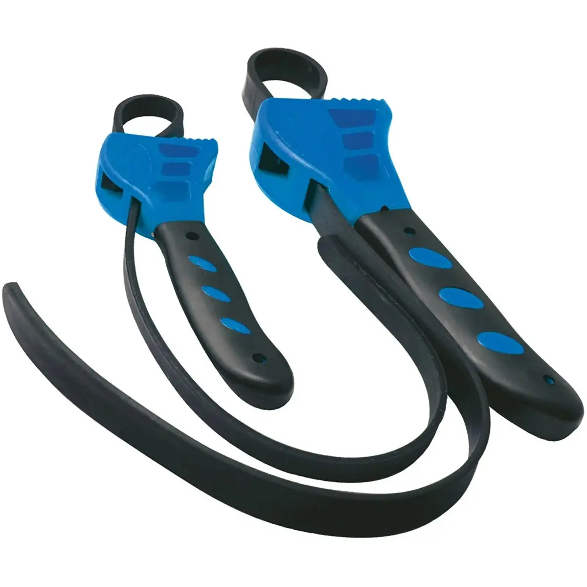 Silverline 2 Piece Rubber Strap Wrenches 500 + 600Mm Multi-Purpose Garage 1