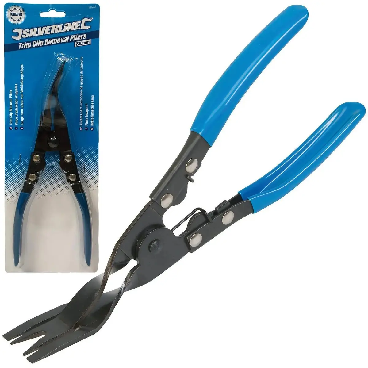 Silverline 235Mm Trim Clip Removal Pliers Car Van Upholstery Automotive Bodywork 1