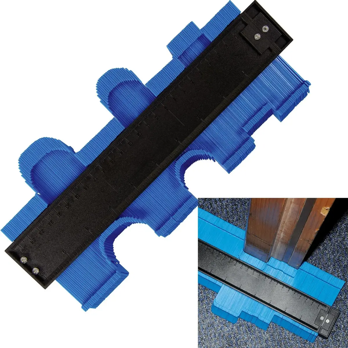 Silverline 250Mm Profile Contour Gauge Deep Decorating Precision Template Tiling 1