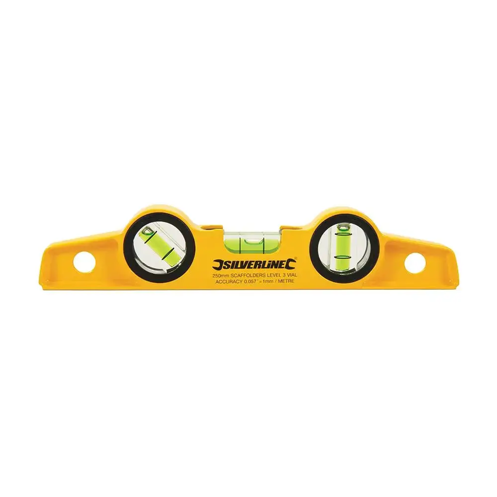 Silverline 250Mm Scaffolders Spirit Level With Magnetic Base 1