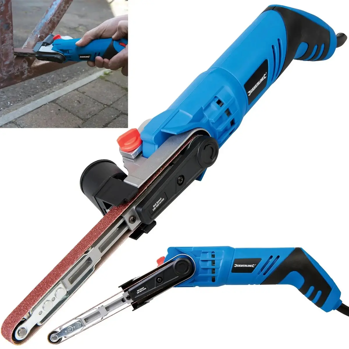 Silverline 260W 13Mm Power Belt File Sander File Adjustable Polishing 1