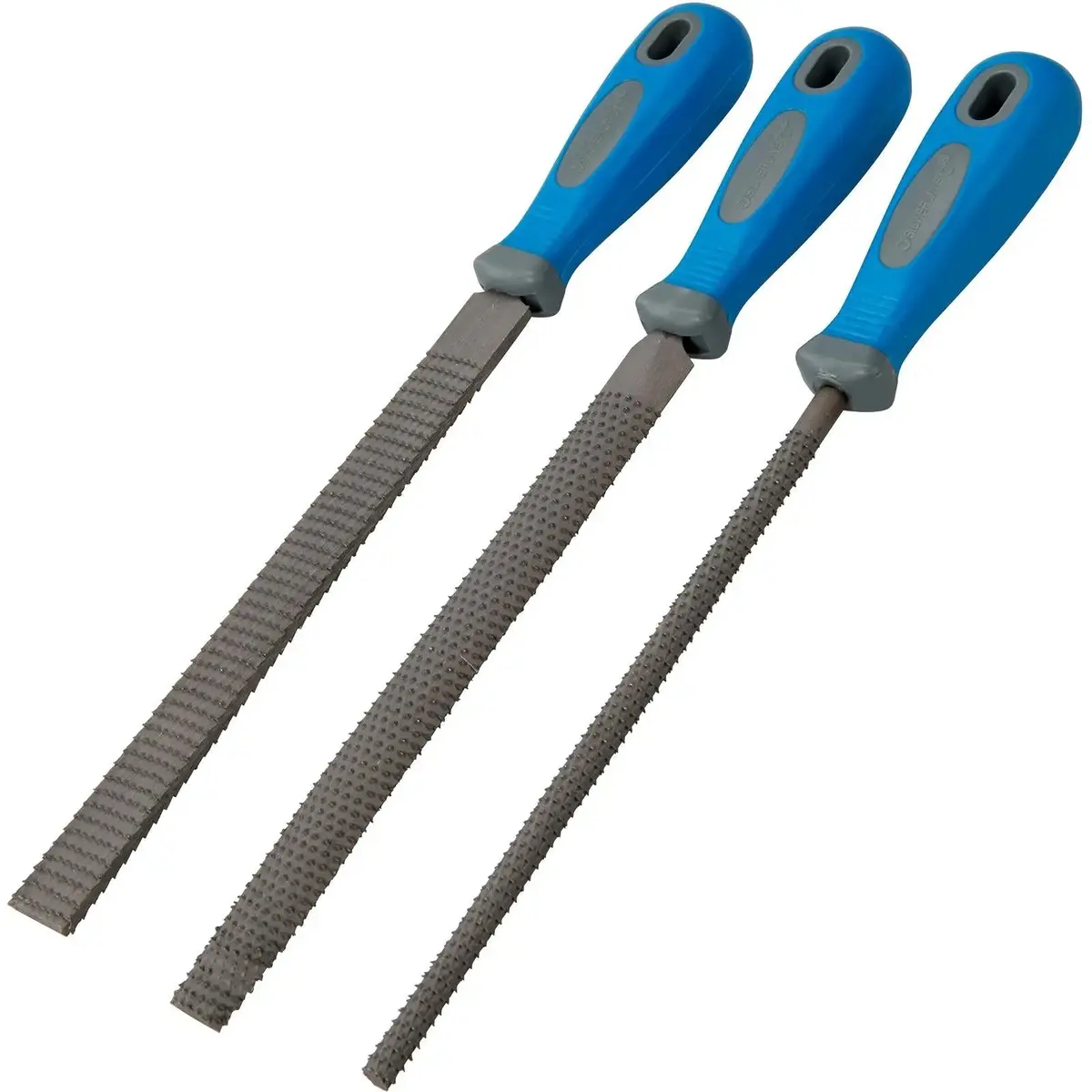 Silverline 3 Piece Rasp File Set Flat Half-Round & Round Wood Hardened 1