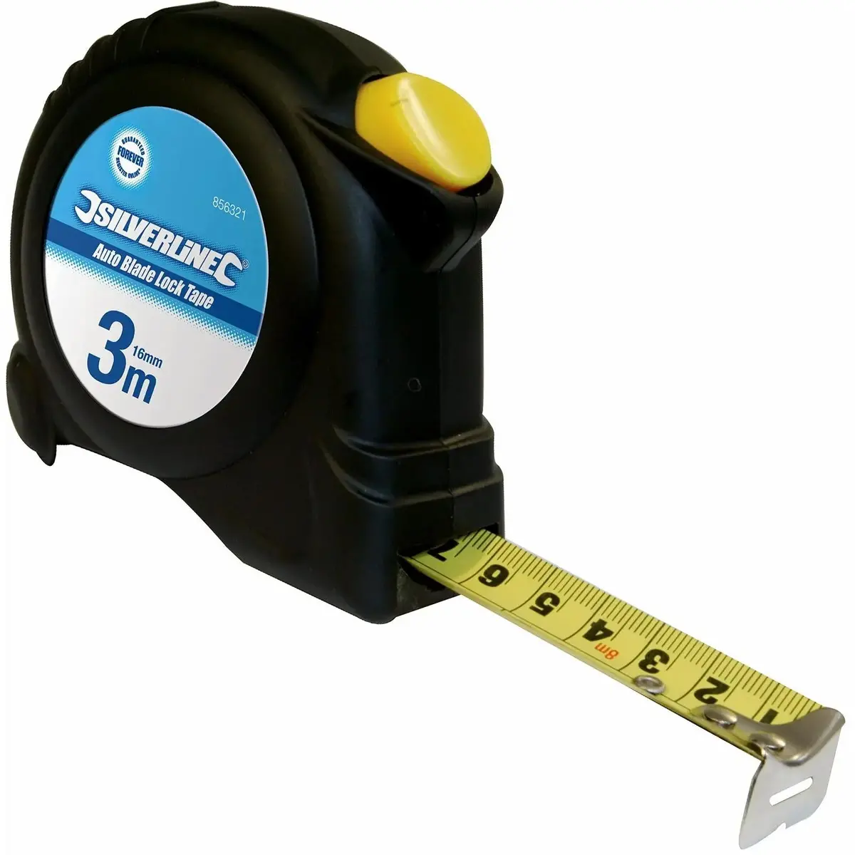 Silverline 3M Tape Measure Automatic Blade Lock Metric Imperial Nylon 16Mm 1