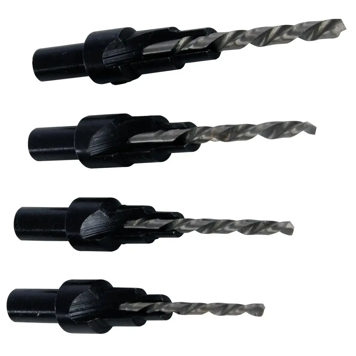 Silverline 4 Piece Screw Sink Set Pilot Clearance Countersink Hss Hole Digger 1