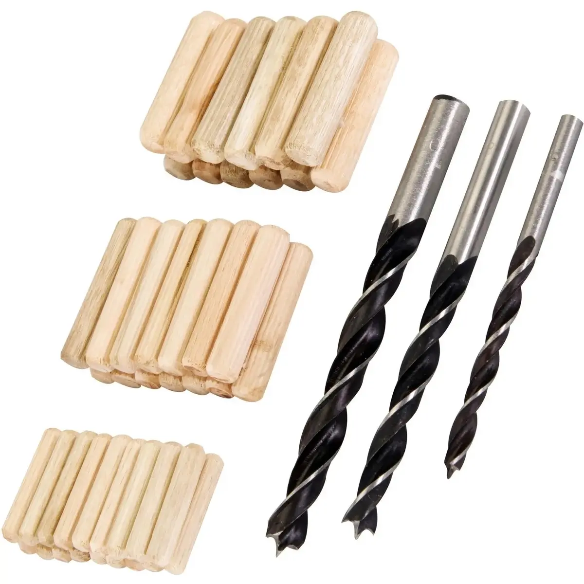 Silverline 47 Piece Dowel & Bit Set 6, 8 & 10Mm Wood Boring Steel 1
