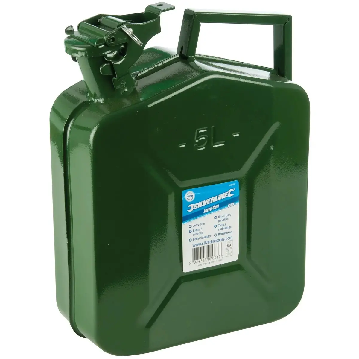 Silverline 5Ltr Jerry Can Fuel Petrol Diesel Gasoline Water Storage 1