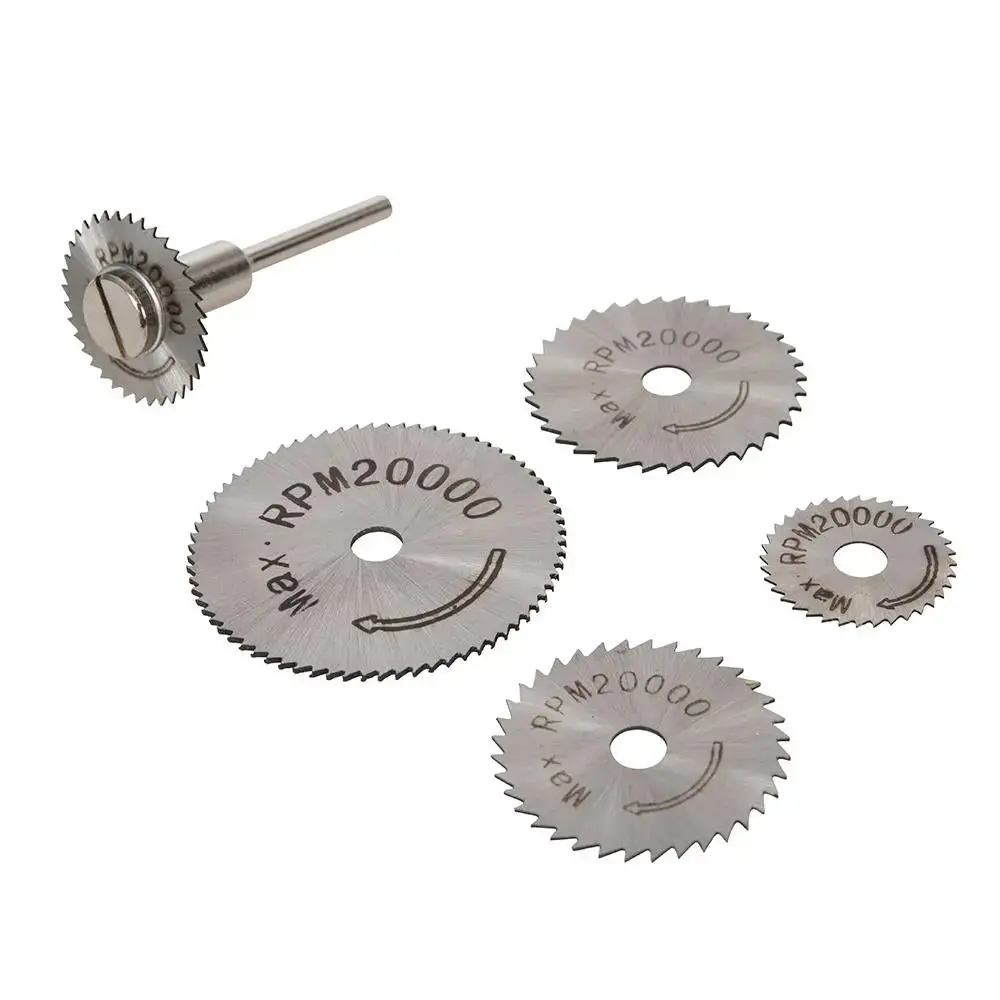 Silverline 6 Piece Hss Saw Disc Set Brass Copper Wood Plastic Rotary Cutting Kit 1