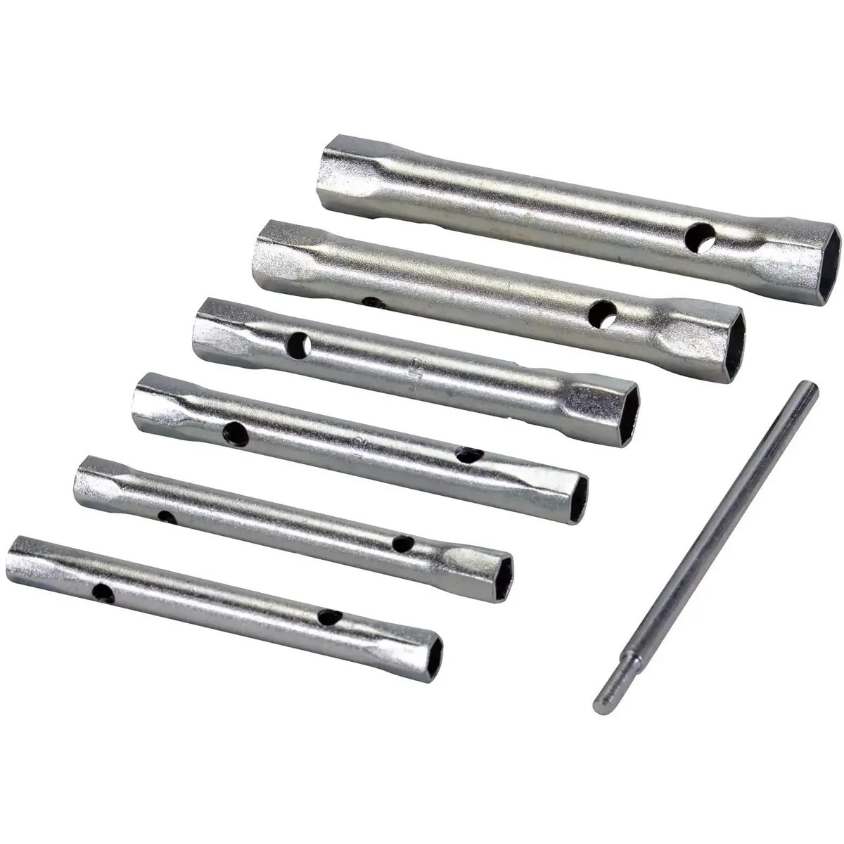 Silverline 6 Piece Metric Box Spanner Set With Tommy Bar 8-19Mm 1