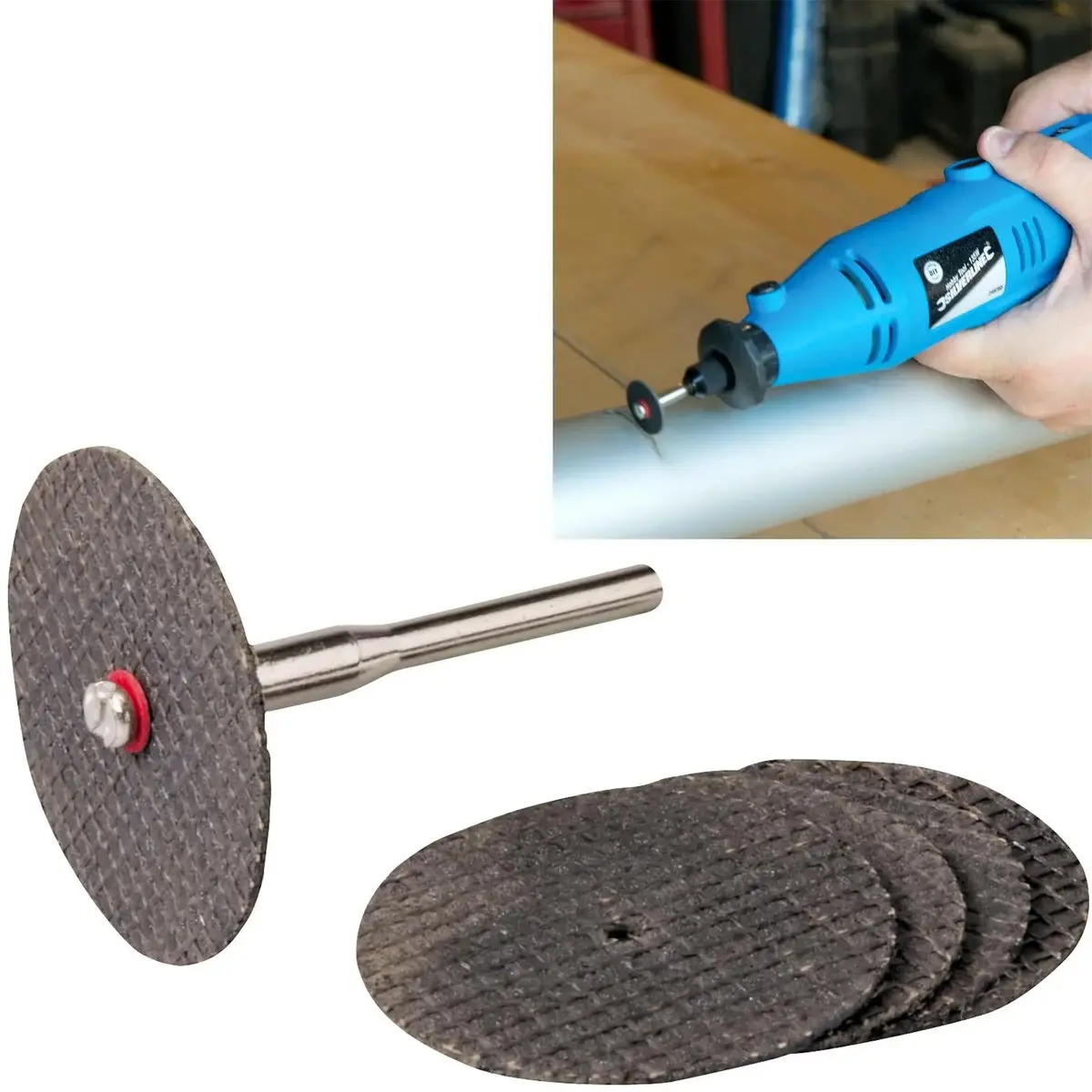 Silverline 6 Piece Resin Cutting Disc Kit Metal Wood Trimming Rotary Hobby Tool 1