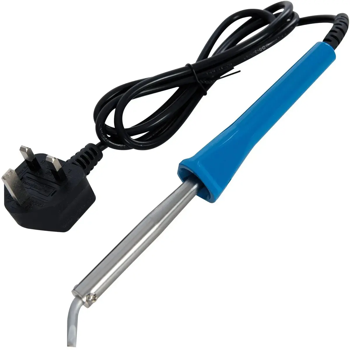 Silverline 60W Soldering Iron Angled Tip 230V Insulated Handle Solder 1