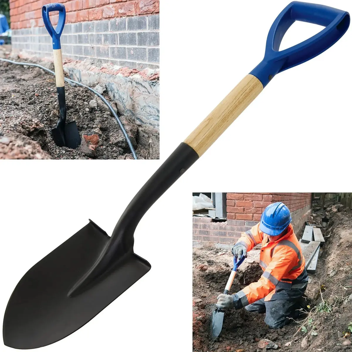 Silverline 700Mm Mini Round Nose Spade Shovel Snow Garden Car 1