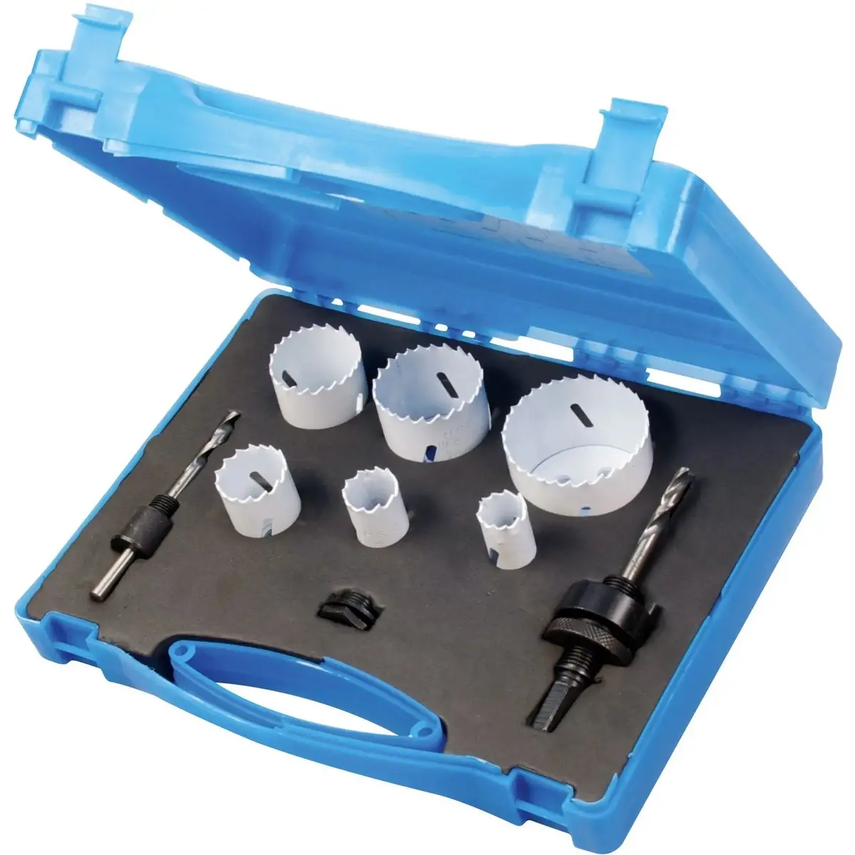 Silverline 9 Piece Plumbers Bi-Metal Holesaw Kit 19-57Mm M3 Hss Steel Copper 1