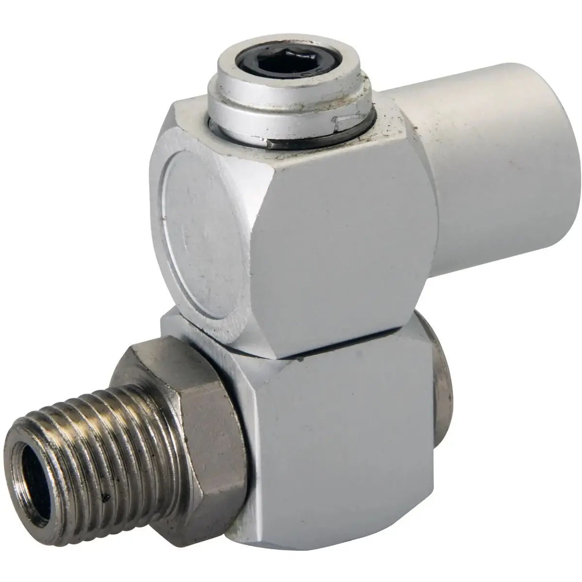 Silverline Air Line Swivel Connector 1/4" Bsp Female Tool Fitting Anodised Aluminium 1