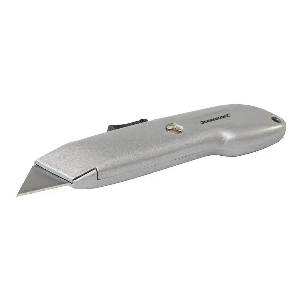 Silverline Automatic Retractable Safety Knife 140Mm Cutting Blade 1
