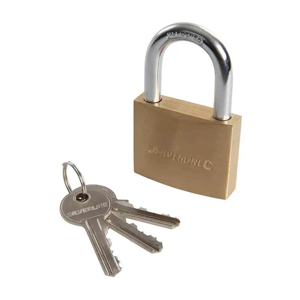 Silverline Brass Padlock 50Mm Mss04 1