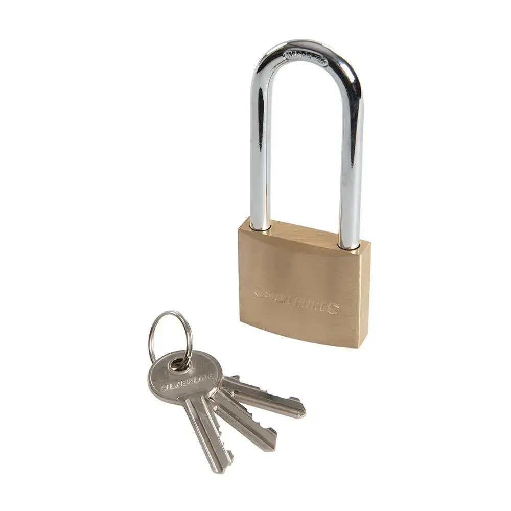 Silverline Brass Padlock Long Shackle 40Mm Mss03l 1