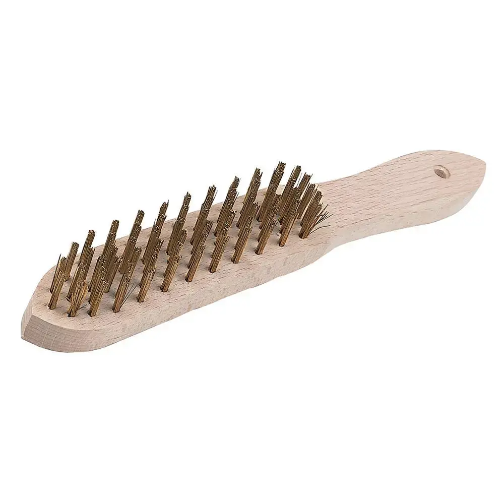 Silverline Brassed Wire Brush 4 Row Pb05 1