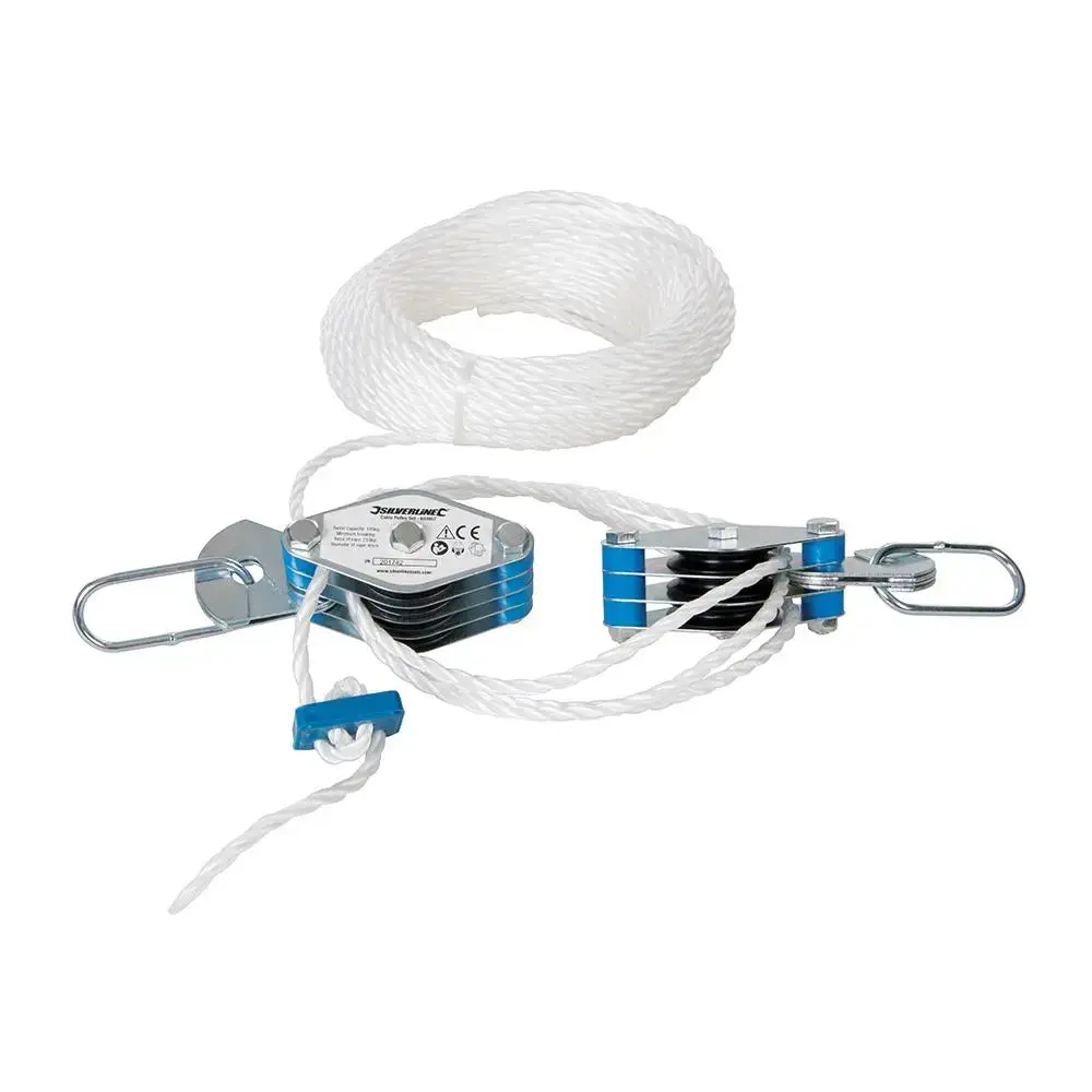 Silverline Cable Pulley Set 180Kg 633957 1