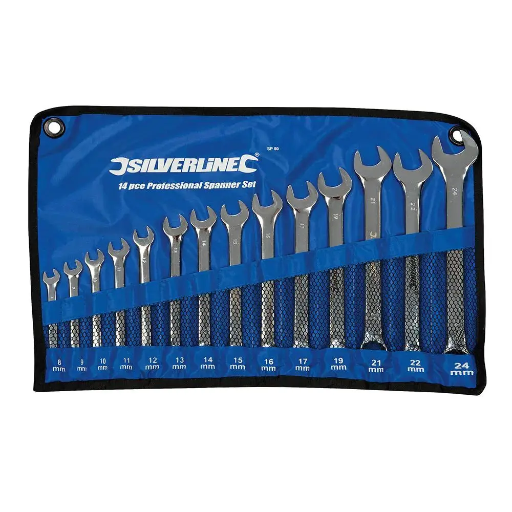 Silverline Combination Spanner Set 14Pce 8 - 24Mm Sp50 1