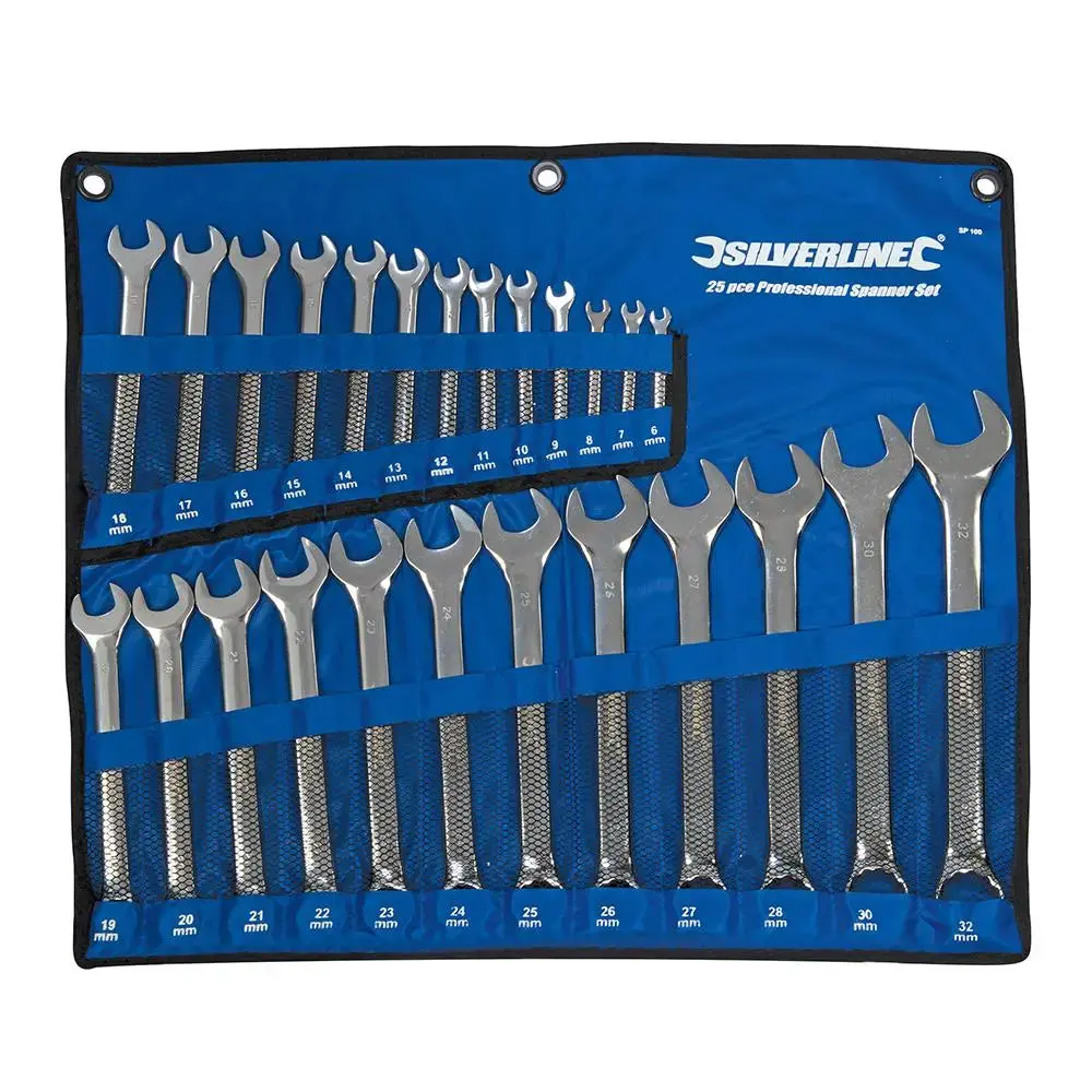Silverline Combination Spanner Set 25Pce 6 - 32Mm Sp100 1