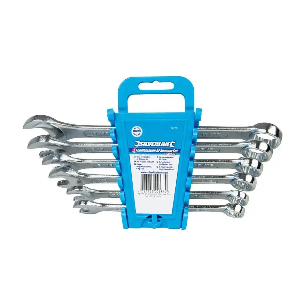 Silverline Combination Spanner Set 6Pce 3/8" - 11/16" Af Sp20 1