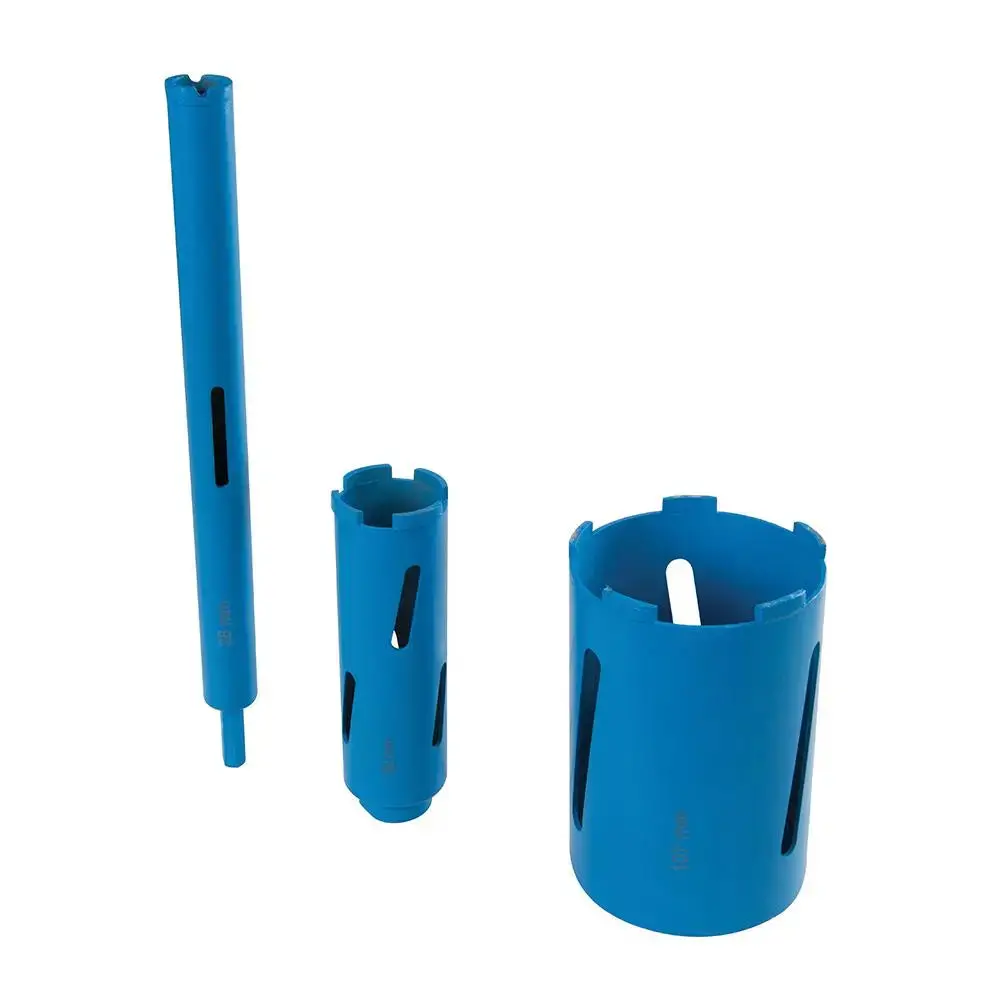 Silverline Diamond Core Drill Kit 3-Core 7Pce 28, 52 & 107Mm 868543 1